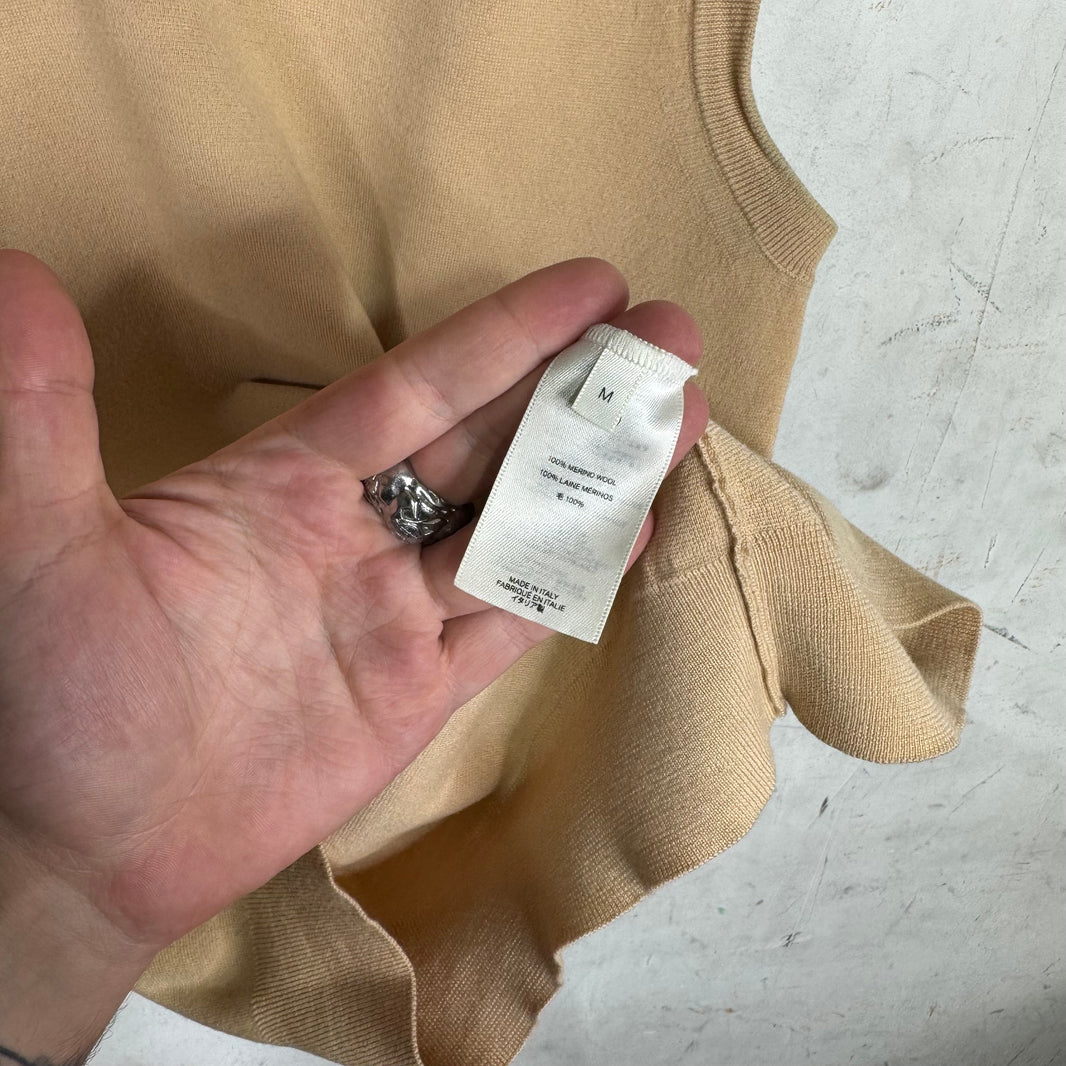 The Row Wool Tan Sweater Vest