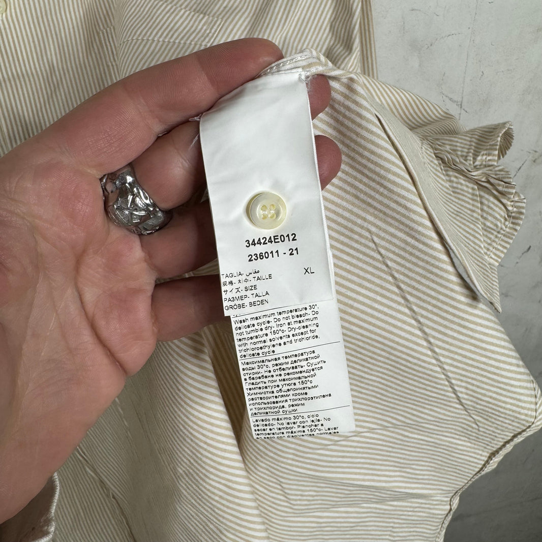 424 Striped Pinched Button-Up Shirt