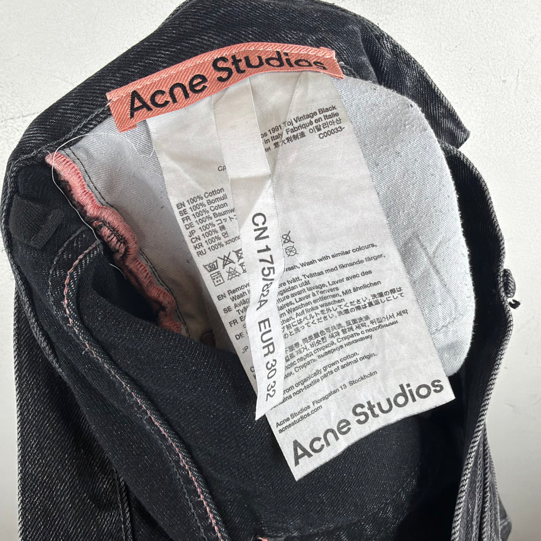 Acne Studios Vintage Black 1991 Toj Jeans