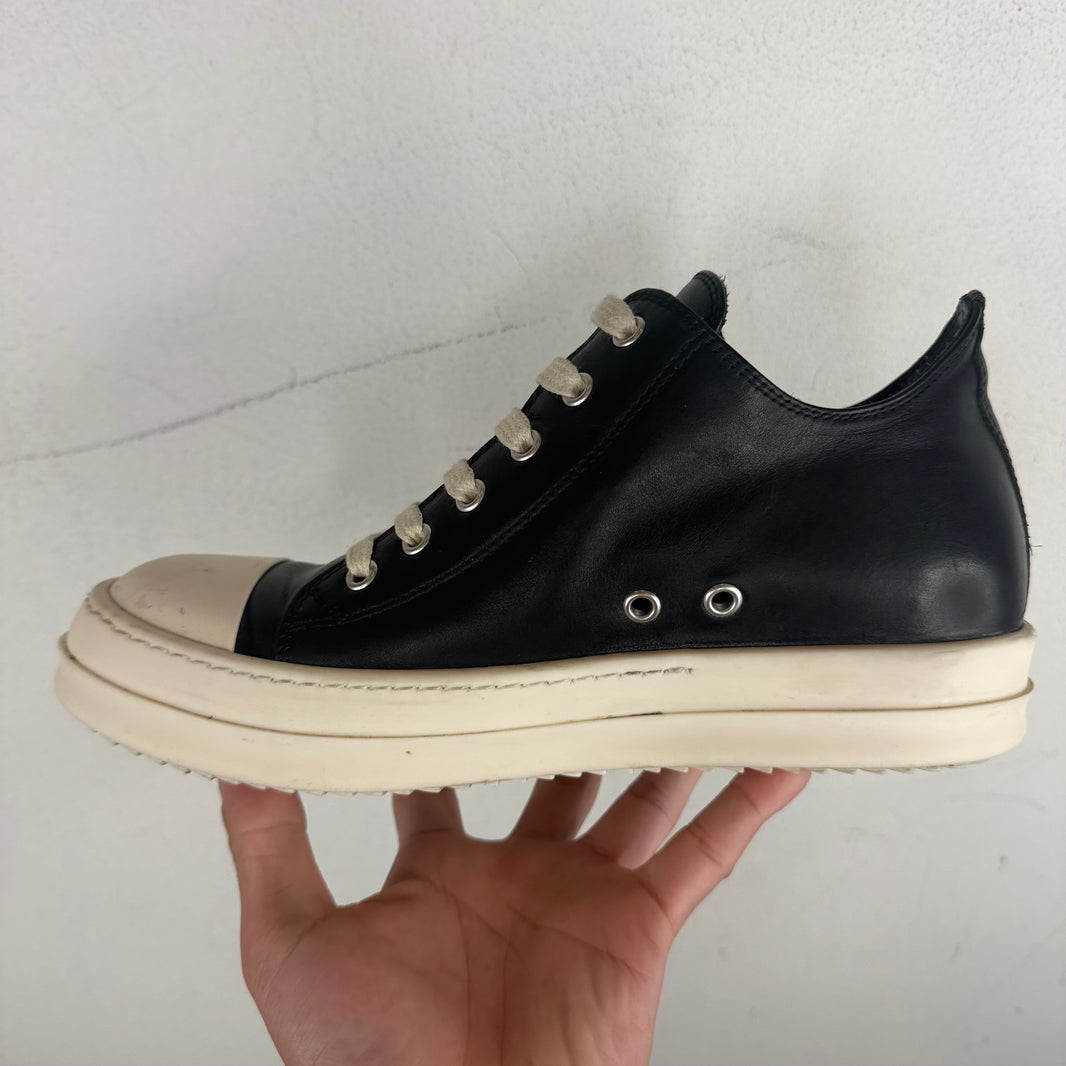 Rick Owens Leather Ramone Low Sneakers