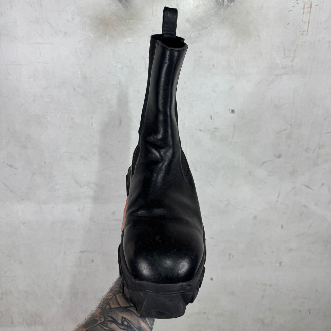 Rick Owens Leather Bozo Beatle Boots