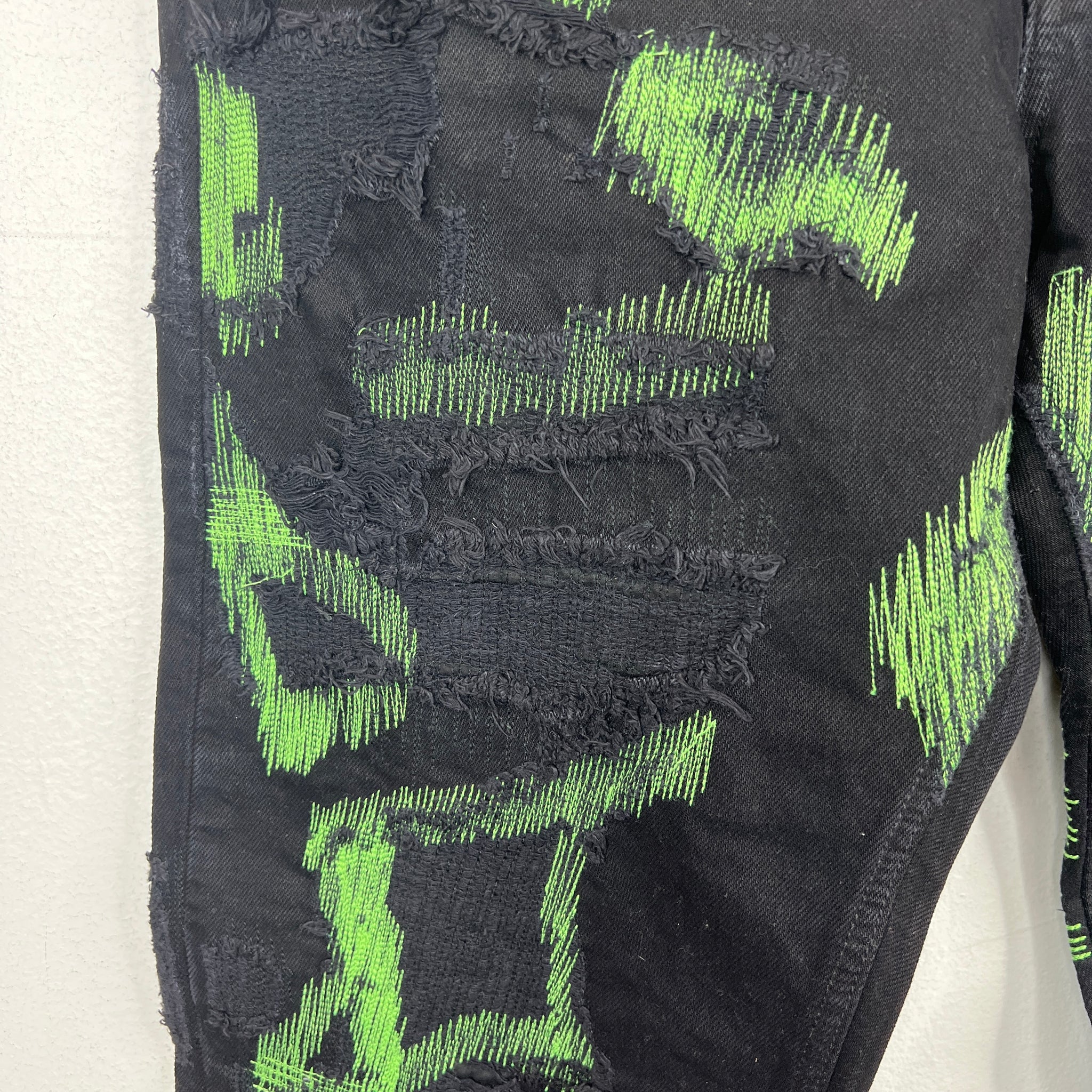 Endless Black Embroidered Denim Jeans