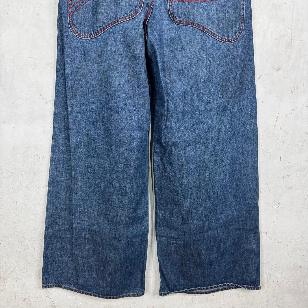 ERL Baggy Contrast Stitch Jeans