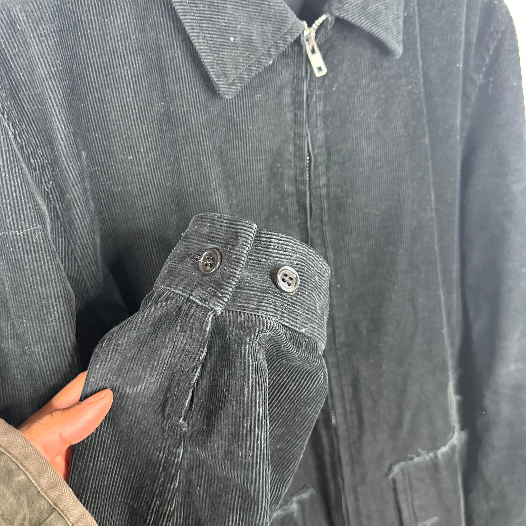 CDG Black Corduroy Reconstructed Jacket