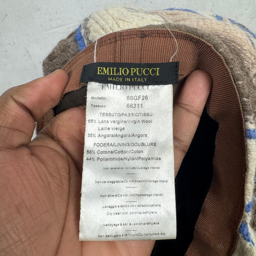 Emilio Pucci Wool Newsboy Cap