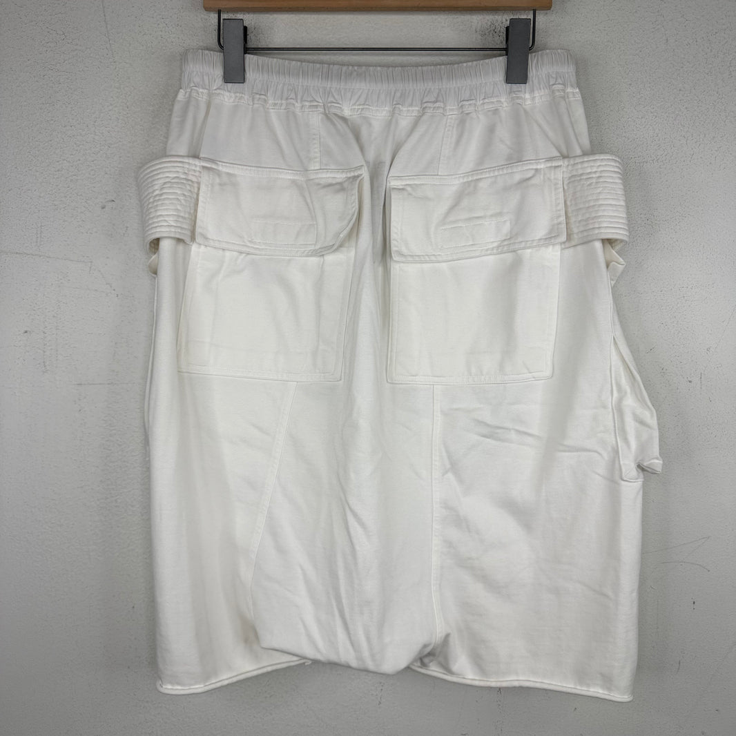 DRKSHDW White Creatch Cargo Shorts