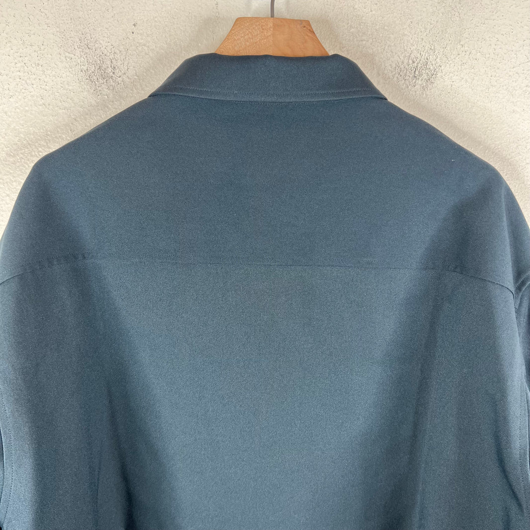 Jil Sander Teal Zip Up Light Overshirt