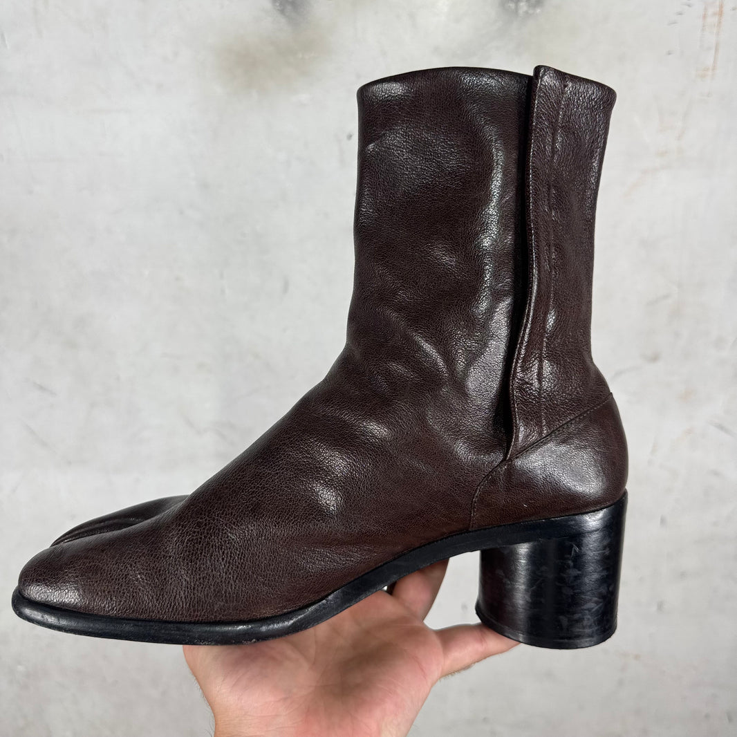 Margiela Brown Heeled Tabi Boots
