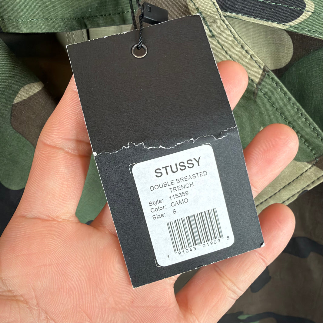 Stussy Woodland Camo Trench Coat