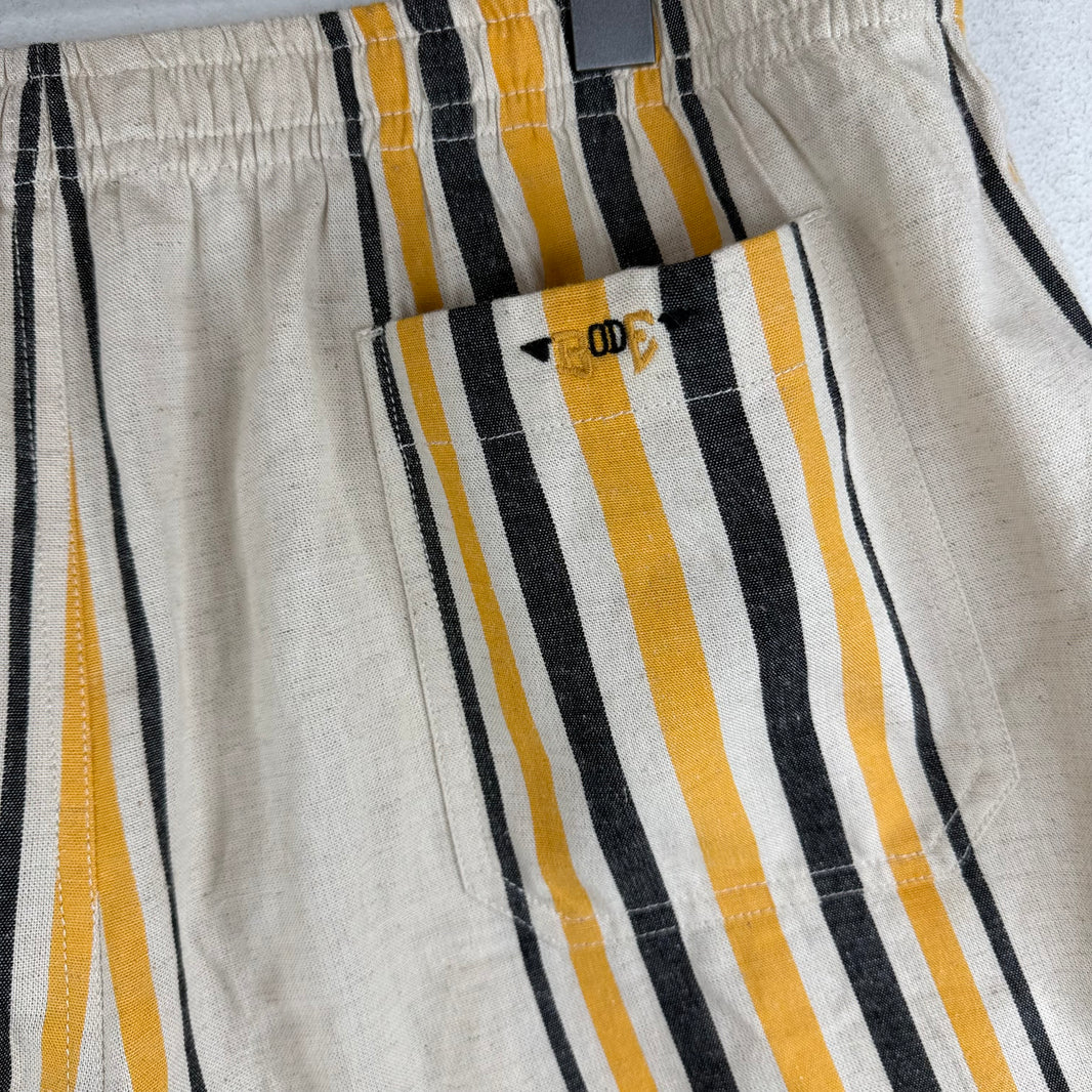 Bode Yellow Striped Shorts