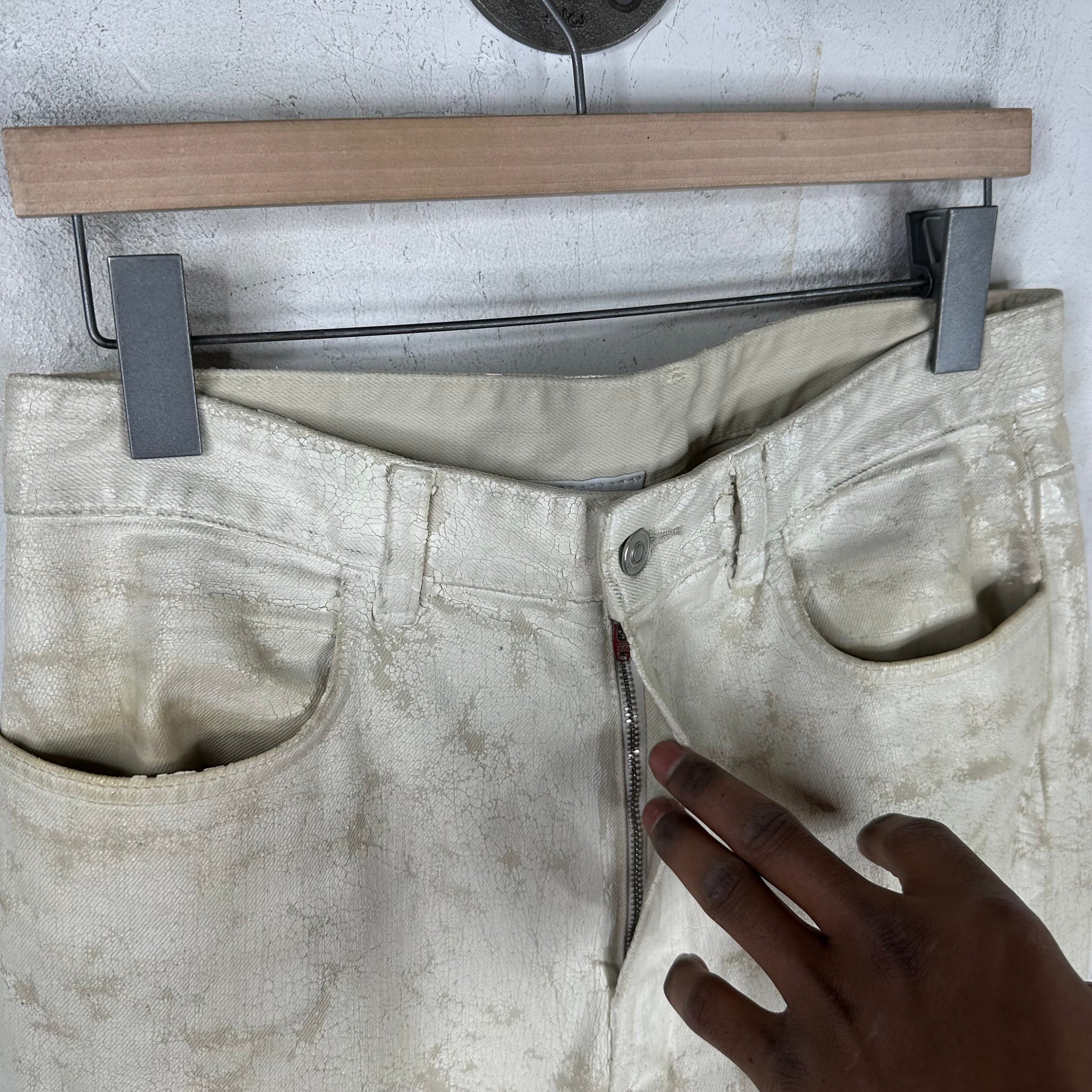 Givenchy Painted White Jeans