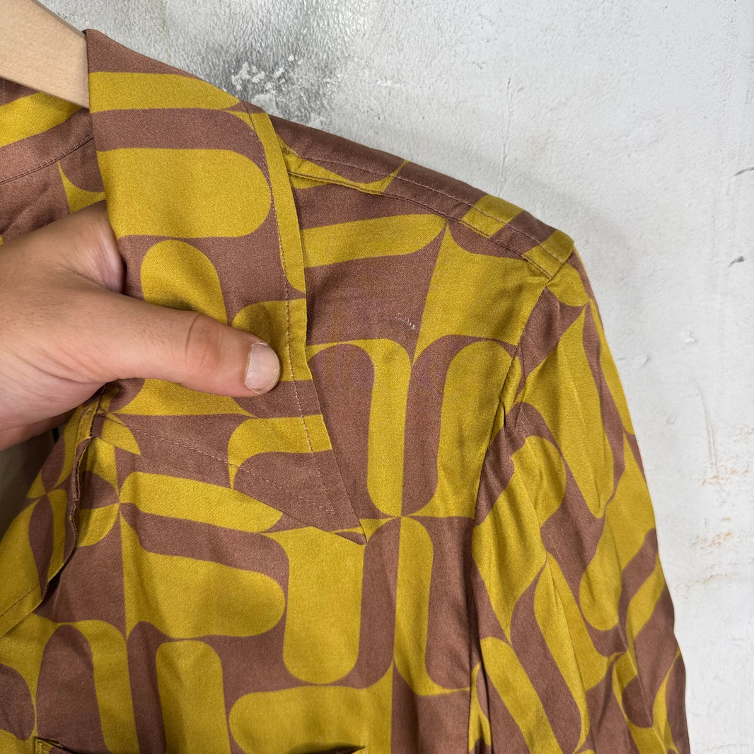 Wales Bonner Brown/Yellow Patterned Shirt