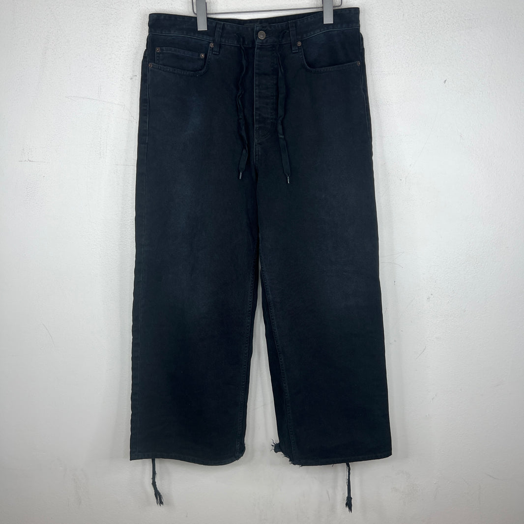 Balenciaga Black Baggy Drawstring Jeans