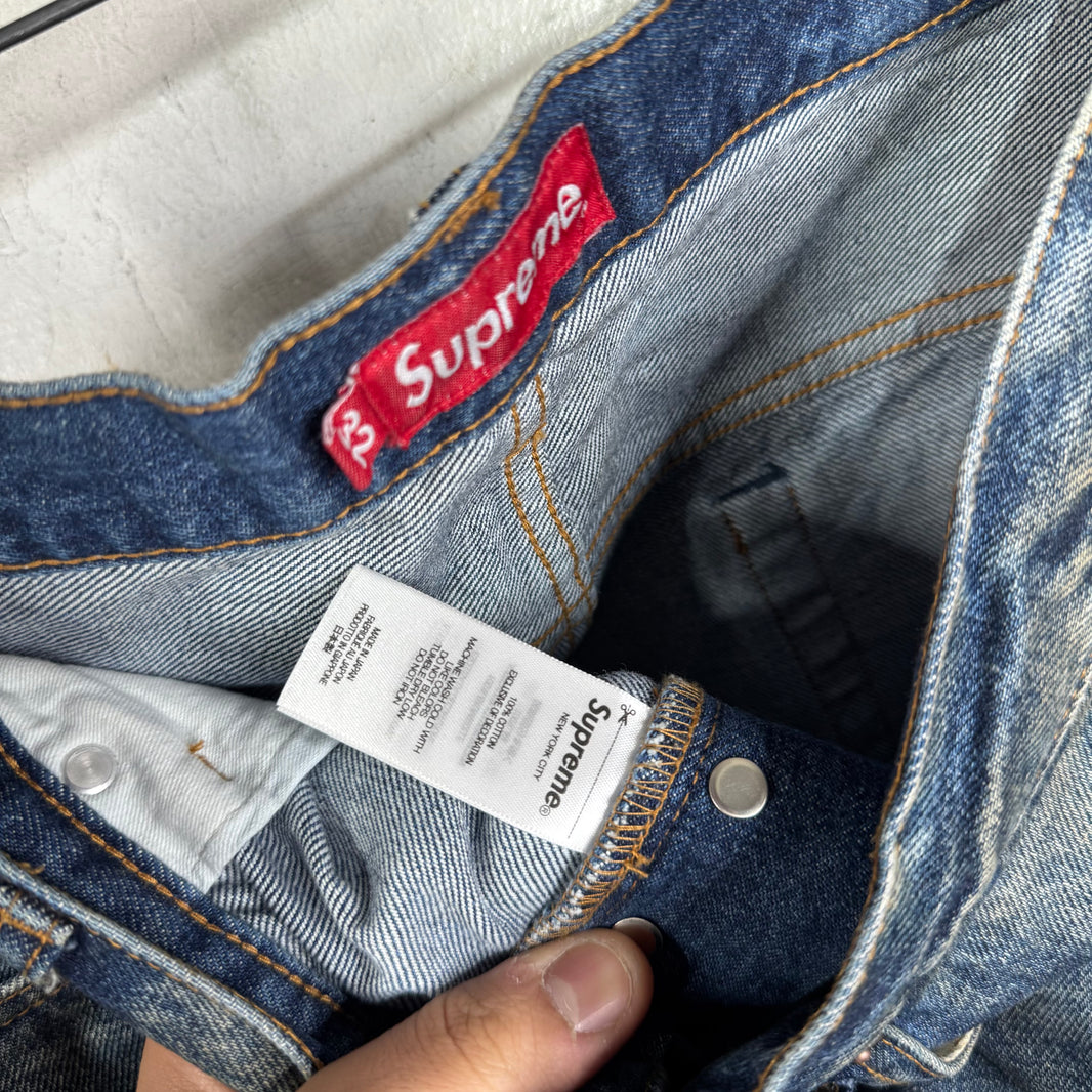 Supreme Muddy Wash Selvedge Jeans