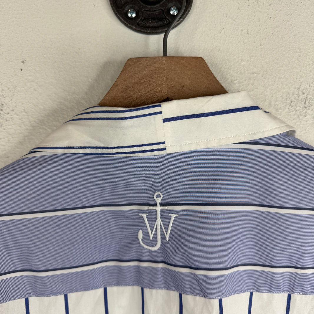 JW Anderson Striped Patchwork Button Up Shirt