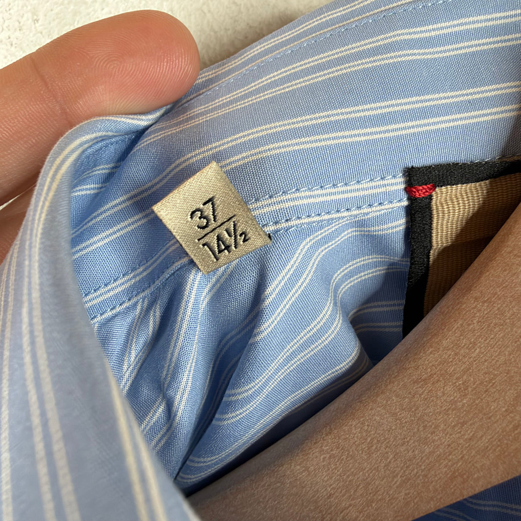 Gucci Blue Striped Button Up Shirt
