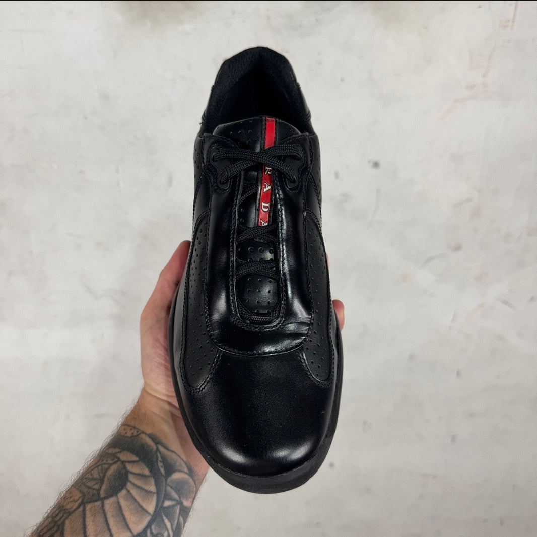 Prada Perforated Black Leather America Cups