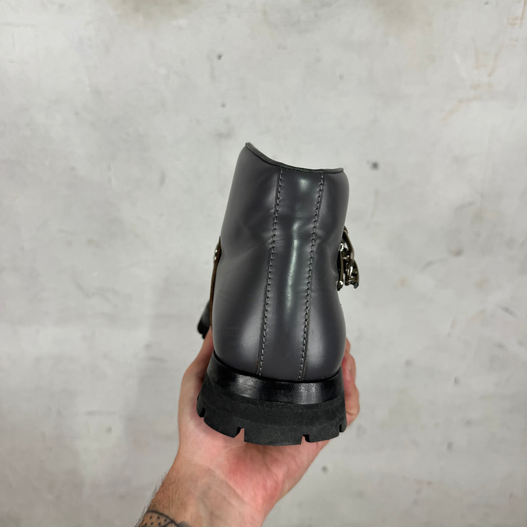 Jil Sander Grey Man Ankle Harness Boots