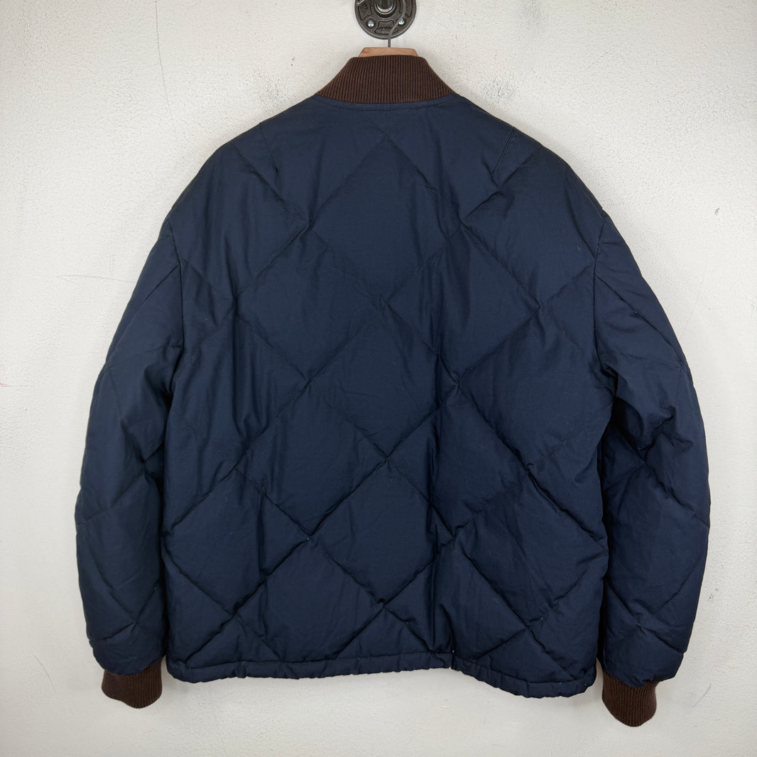 Acne Studios Navy Quilted Bomber Jacket