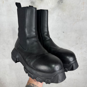 Rick Owens Leather Bozo Beatle Boots