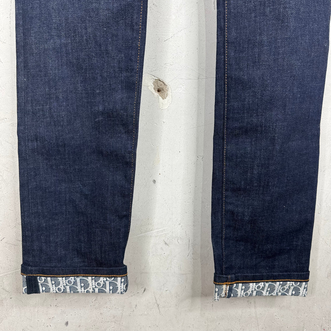 Dior Oblique Monogram Cuffed Jeans