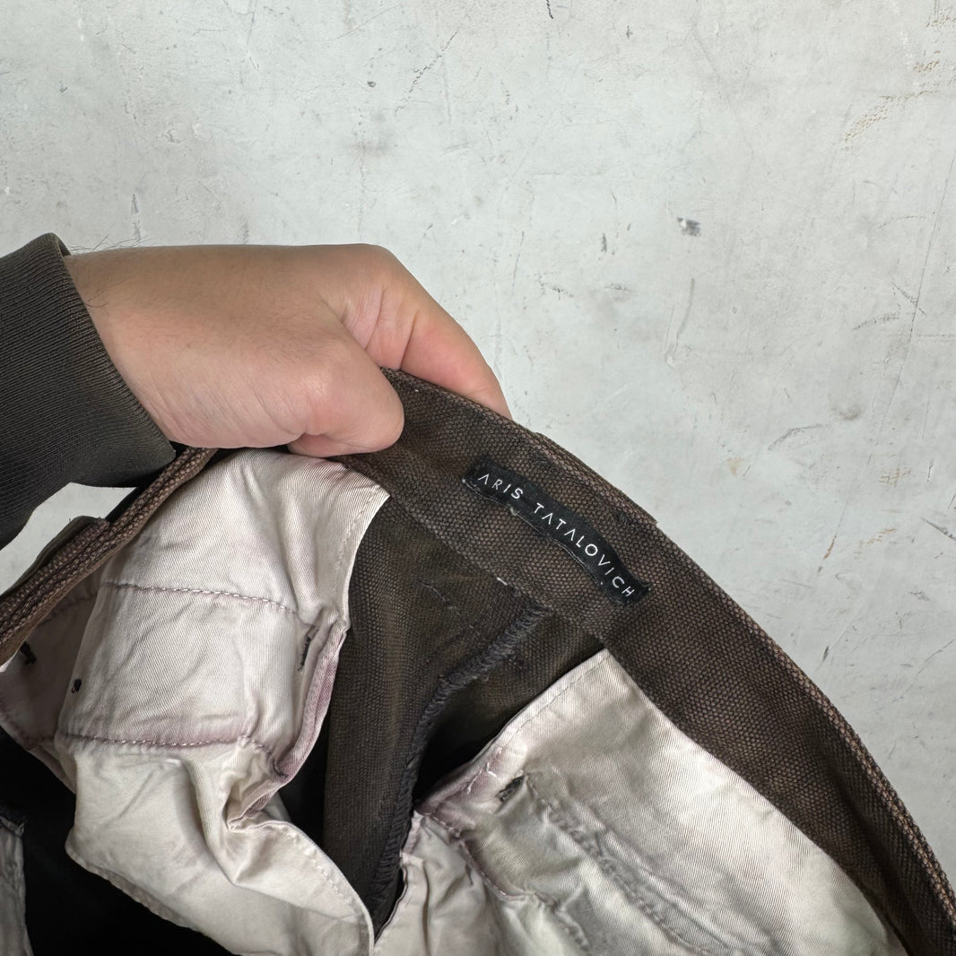 Aris Tatalovich Nylon Canvas Sample Scruffled Pants