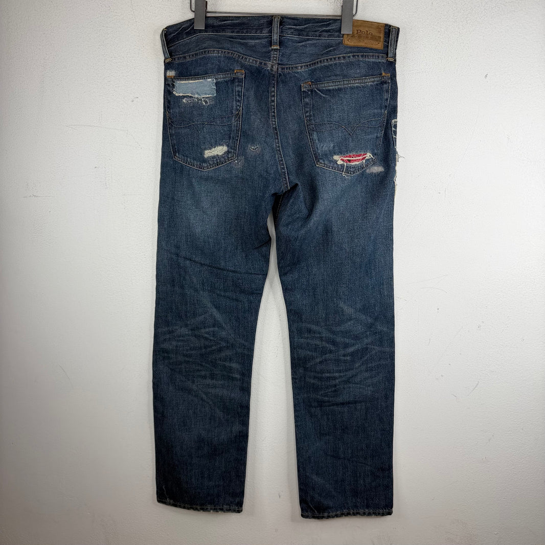 Polo Ralph Lauren Red Paisley Patchwork Jeans