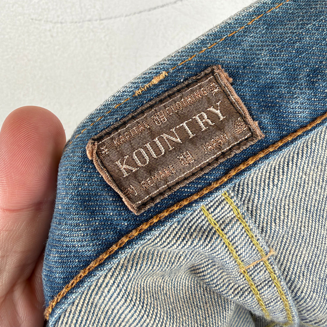 Kapital Blue Bone Denim Shorts