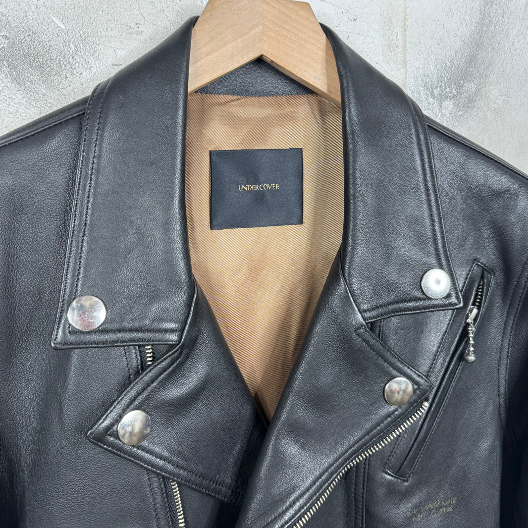 Undercover "We Make Noise" Leather Perfecto Jacket