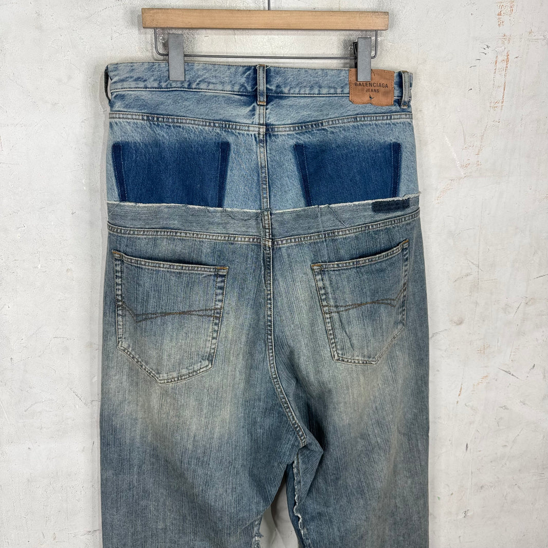 Balenciaga Cut Up Baggy Jeans