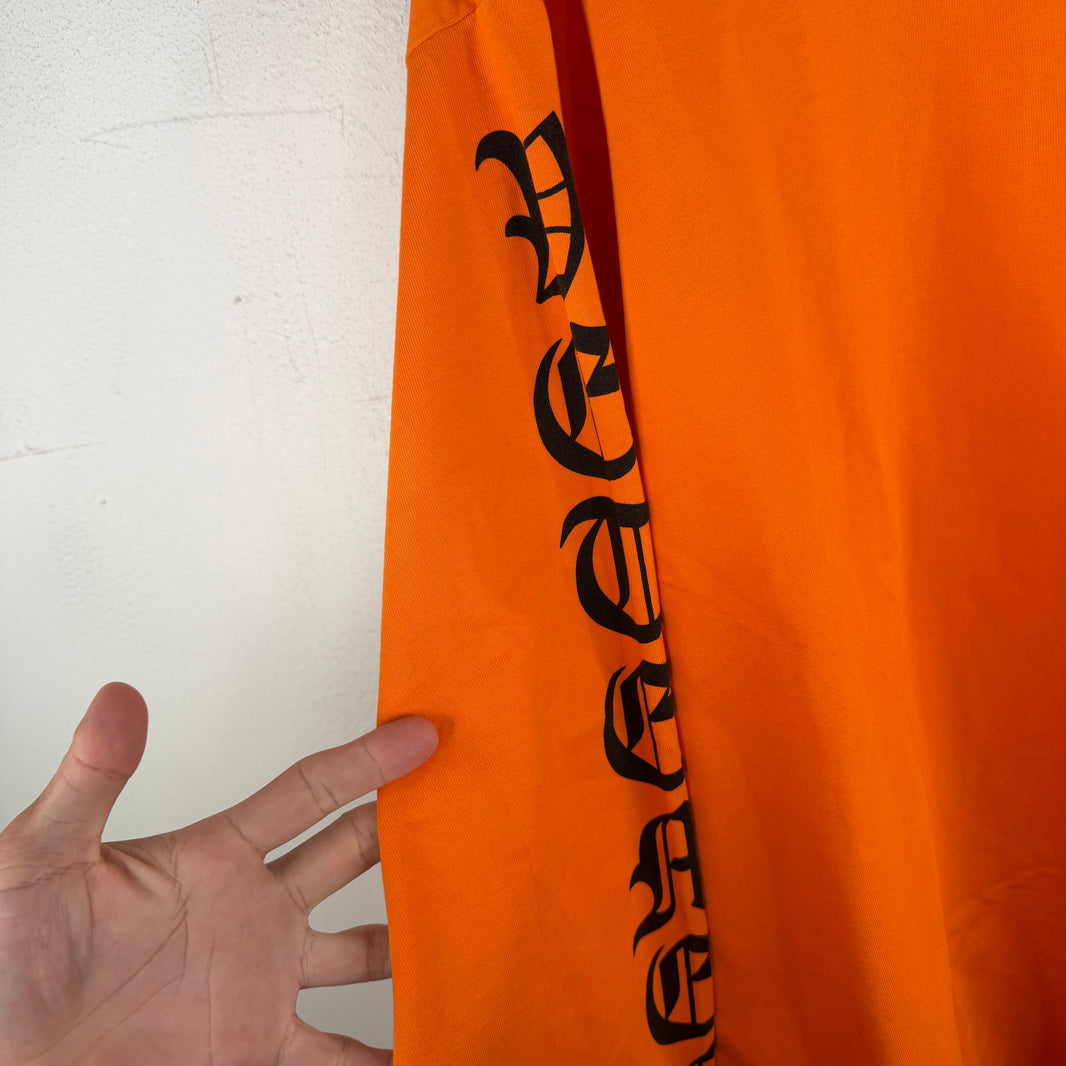 Vetements Orange Gothic Logo LS shirt