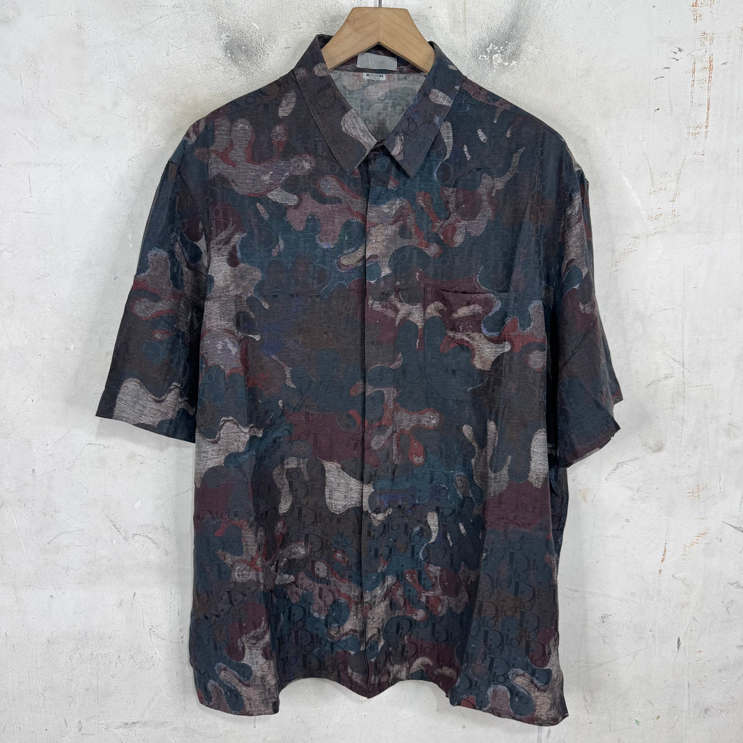 Dior  Silk Monogram Camo Shirt