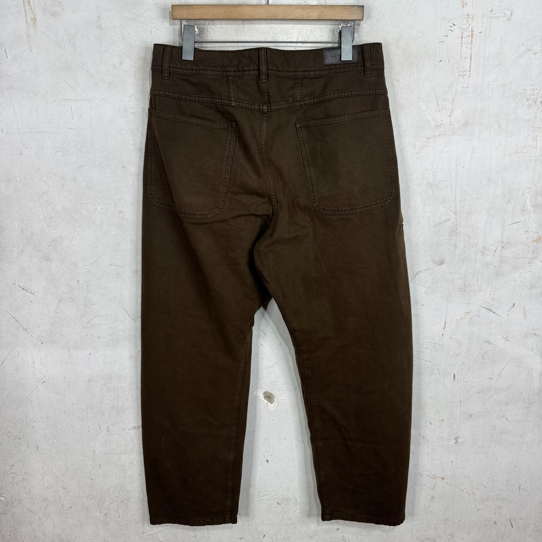 Lemaire Brown Wide Jeans