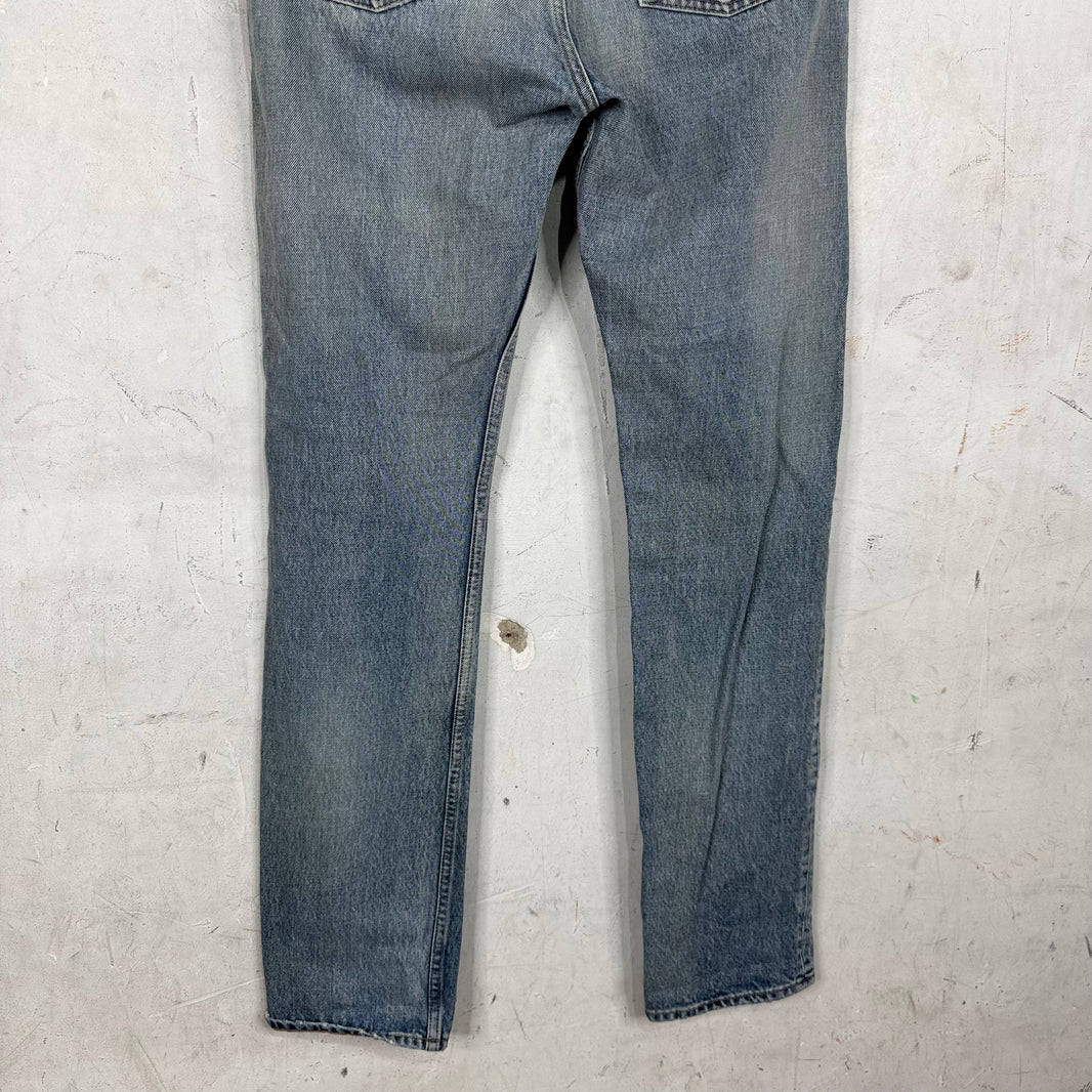 Saint Laurent Lightwash Distressed D8 Jeans