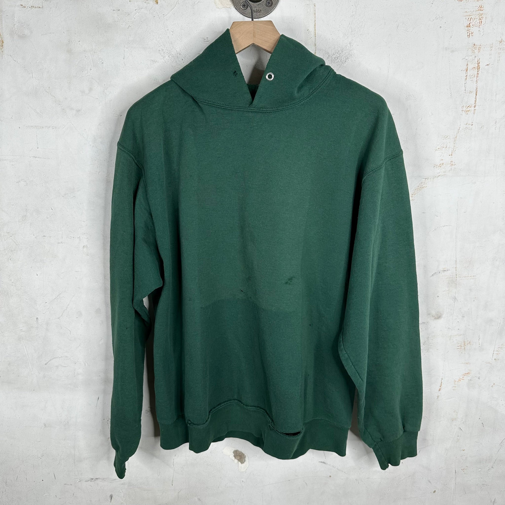 Vintage 70s-ish Blank Green Hoodie