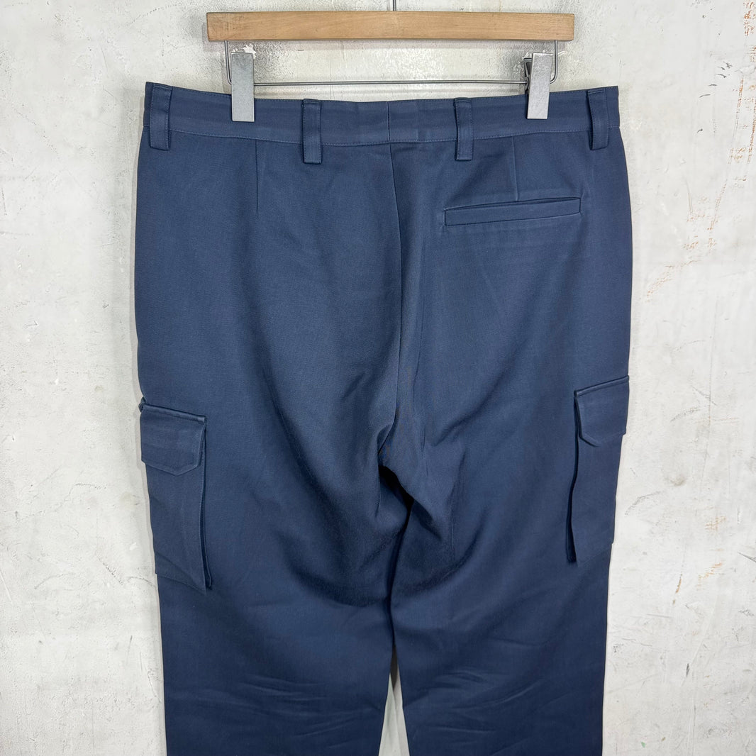 Louis Vuitton Navy Loose Pin Cargo Pants