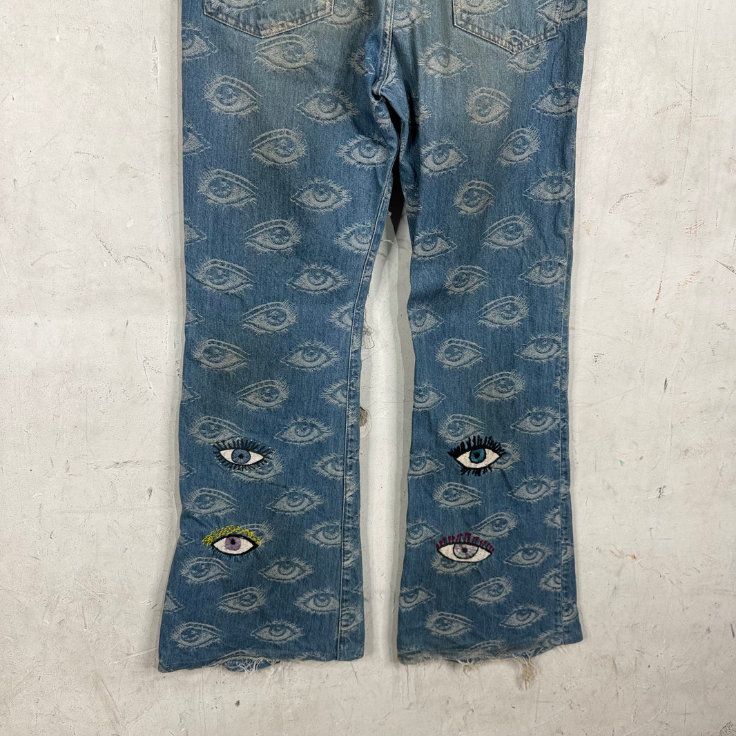 Kapital Speakeasy Patched Flare Jeans