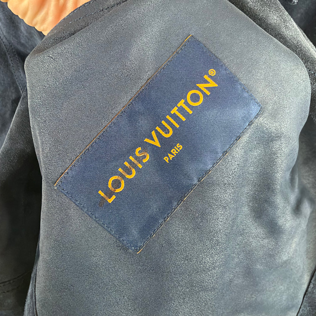 Louis Vuitton Navy Monogram Suede Overshirt