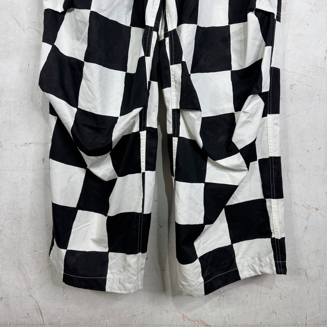 Jil Sander Runway Checkerboard Canvas Pants