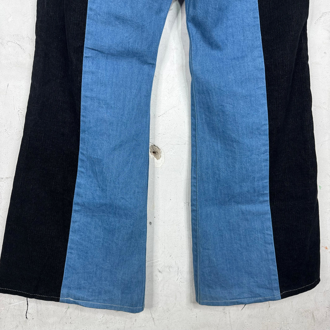 Kapital Cord/Denim 2 Tone Gypsy Flare