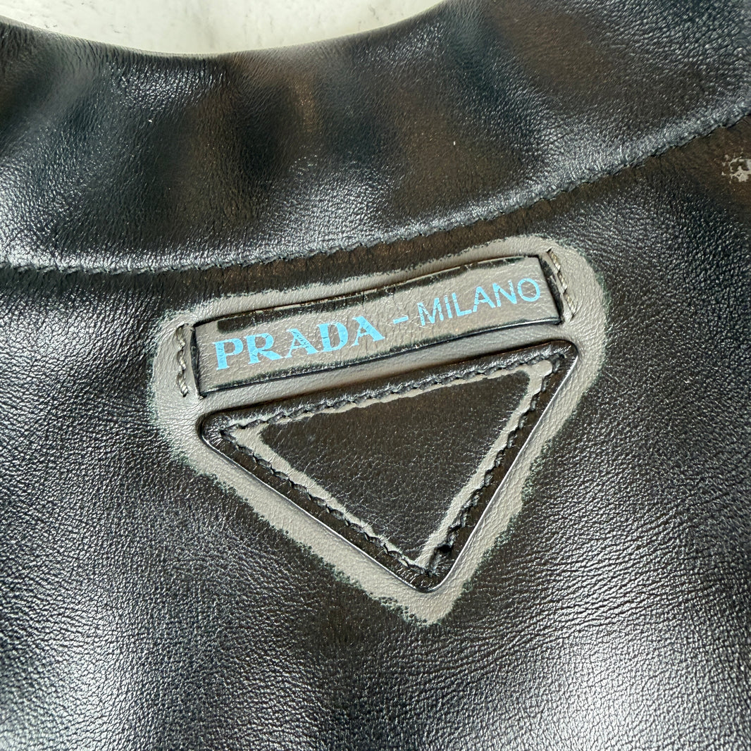 Prada Painted Leather Side Bag