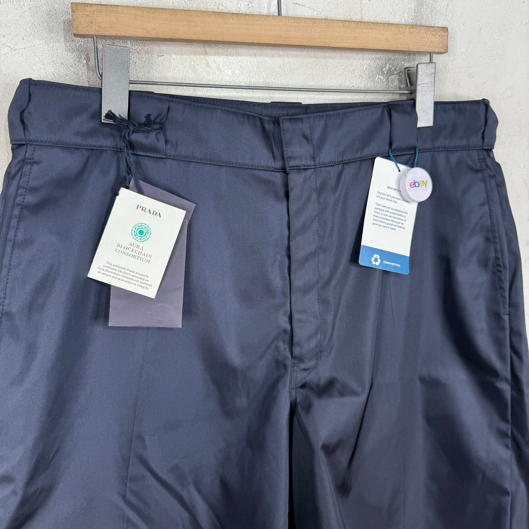 Prada Navy Nylon Shorts