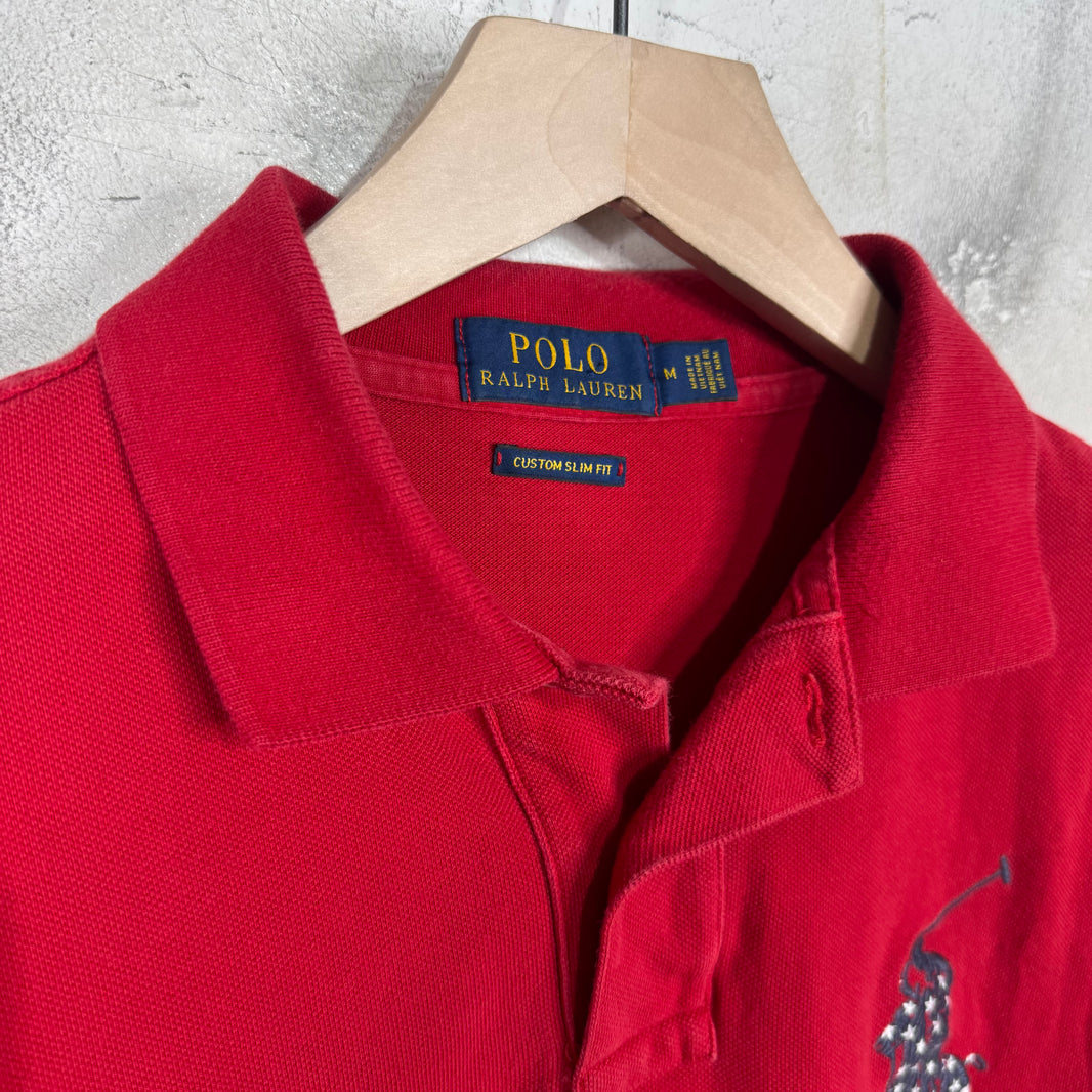Ralph Lauren Red USA Flag Big Horse Polo