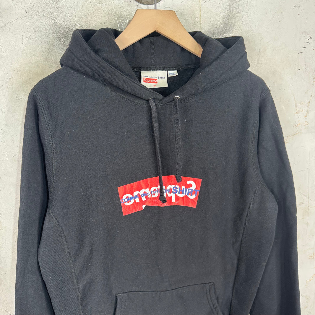 Supreme x CDG Wrinkled Box Logo Hoodie