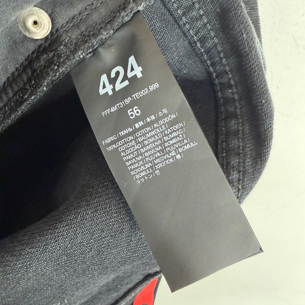 424 Black Slim Denim Jeans