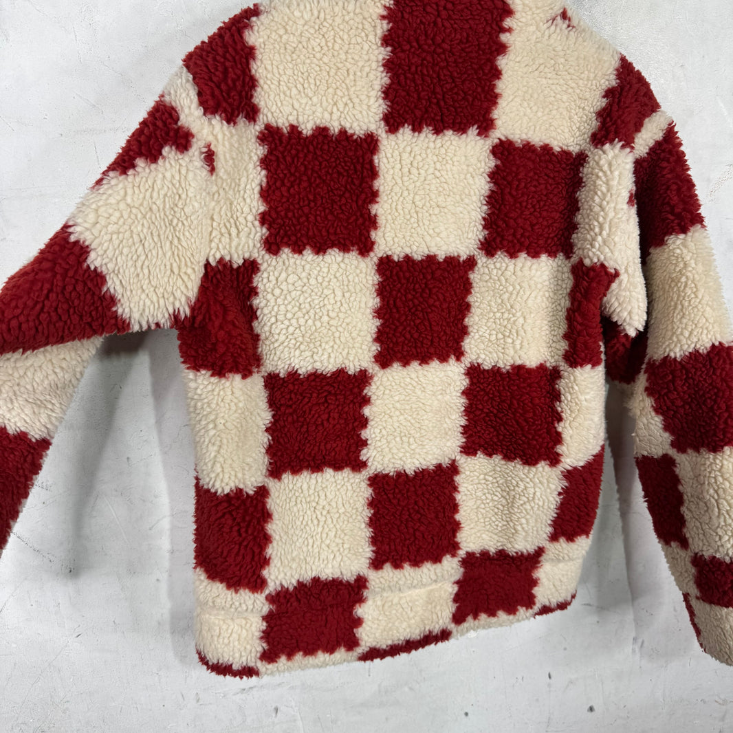 Louis Vuitton x Nigo Red Damier Fleece Jacket