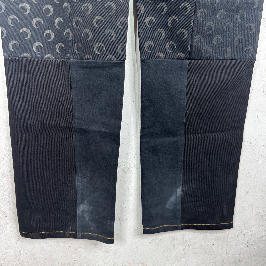 Marine Serre Patchwork Monogram Baggy Jeans