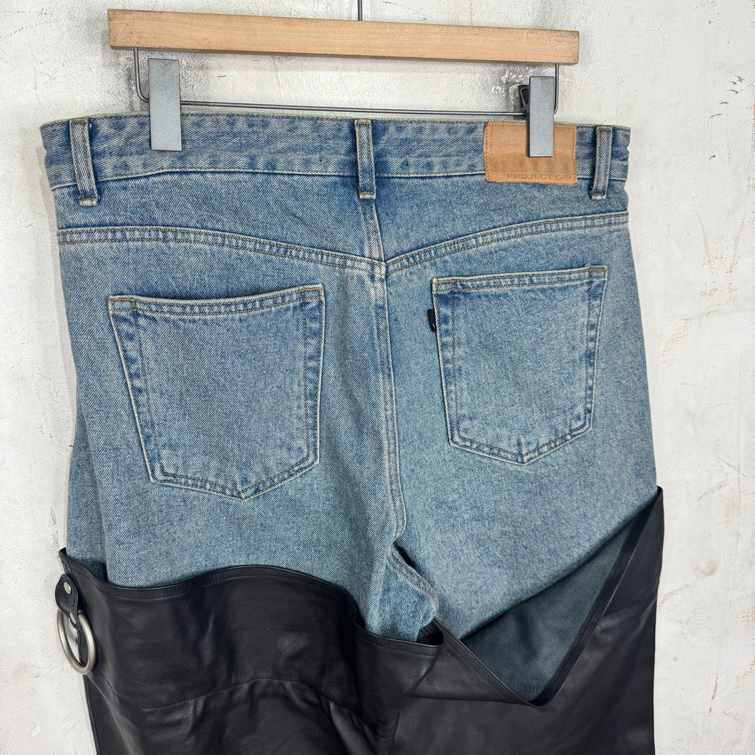 Project GR Leather Wader Jeans