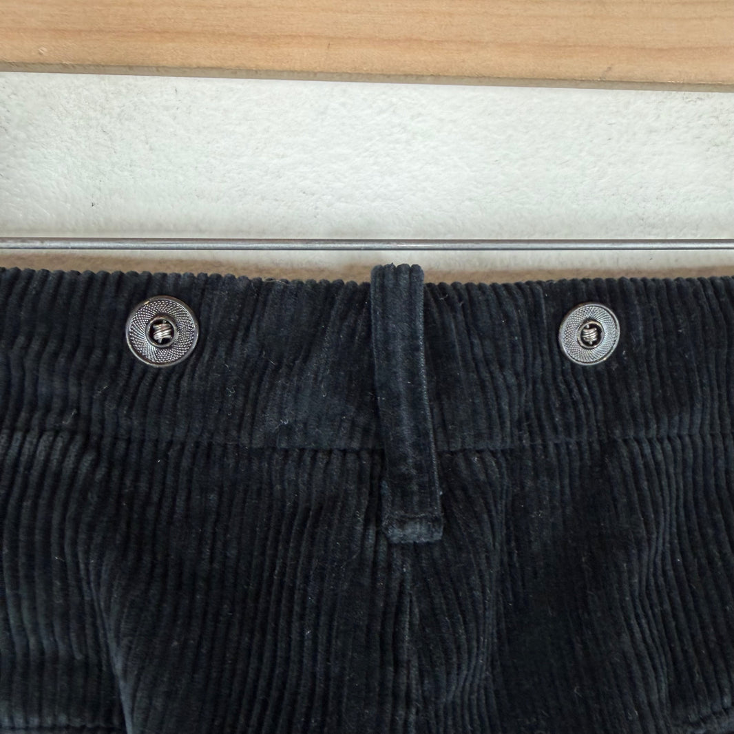 RRL Black Corduroy Straight Trousers