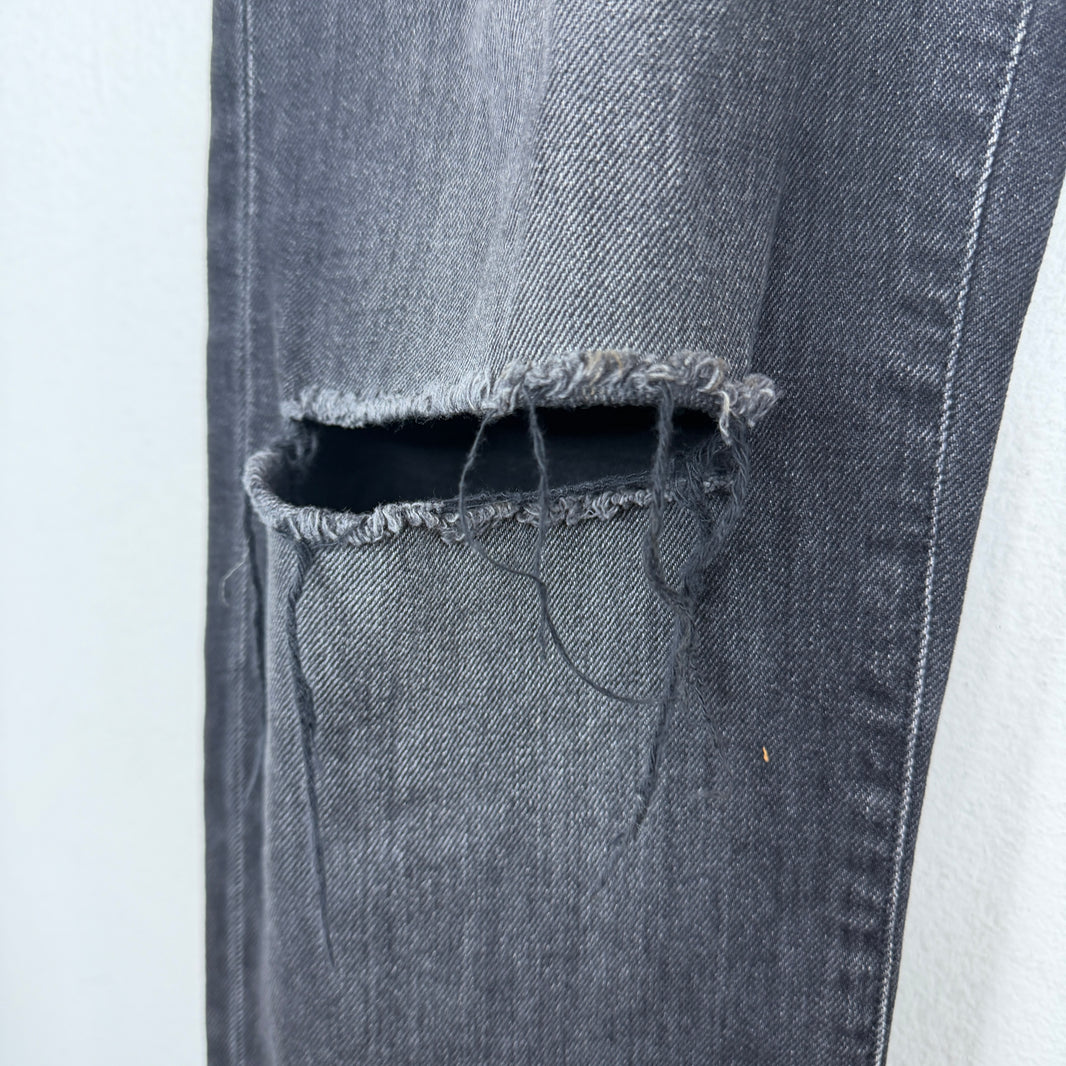 Saint Laurent Black D02 Knee Cut Denim Jeans